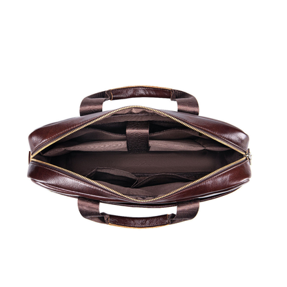 Minimalist Slim Leather 14-inch Briefcase