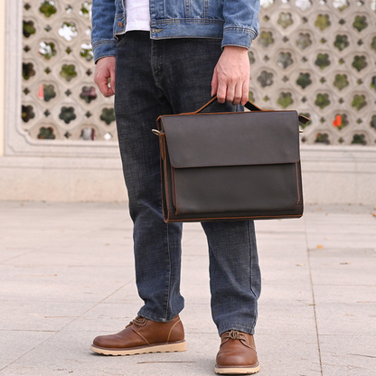 Heritage Full-Grain Leather Briefcase