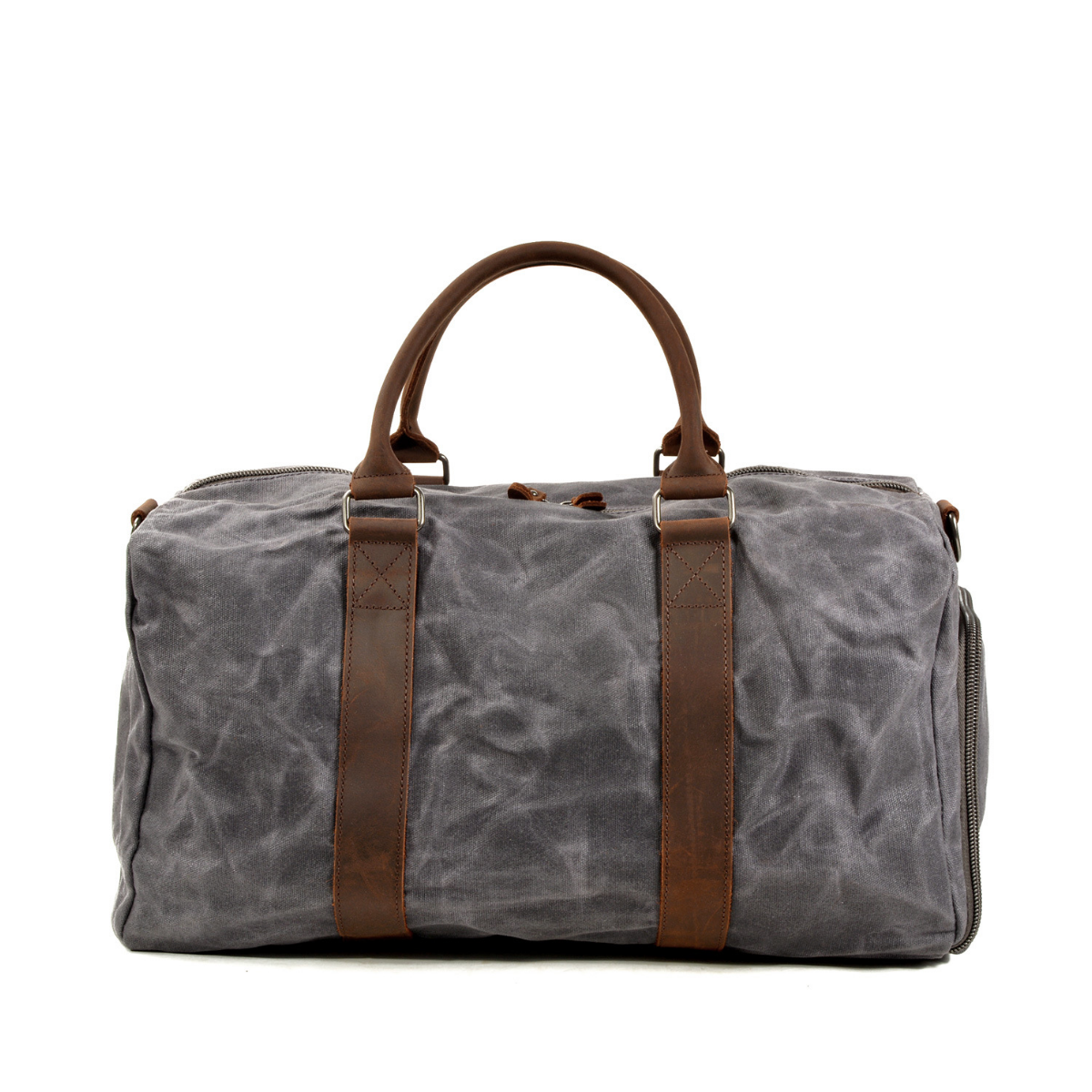 Rugged Waxed Canvas and Leather Weekender