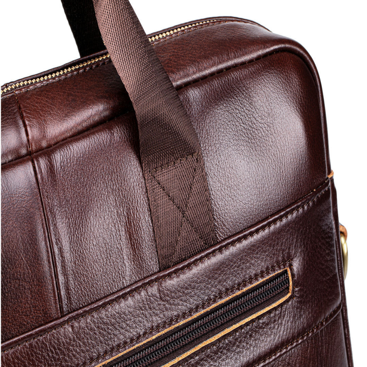 Minimalist Slim Leather 14-inch Briefcase