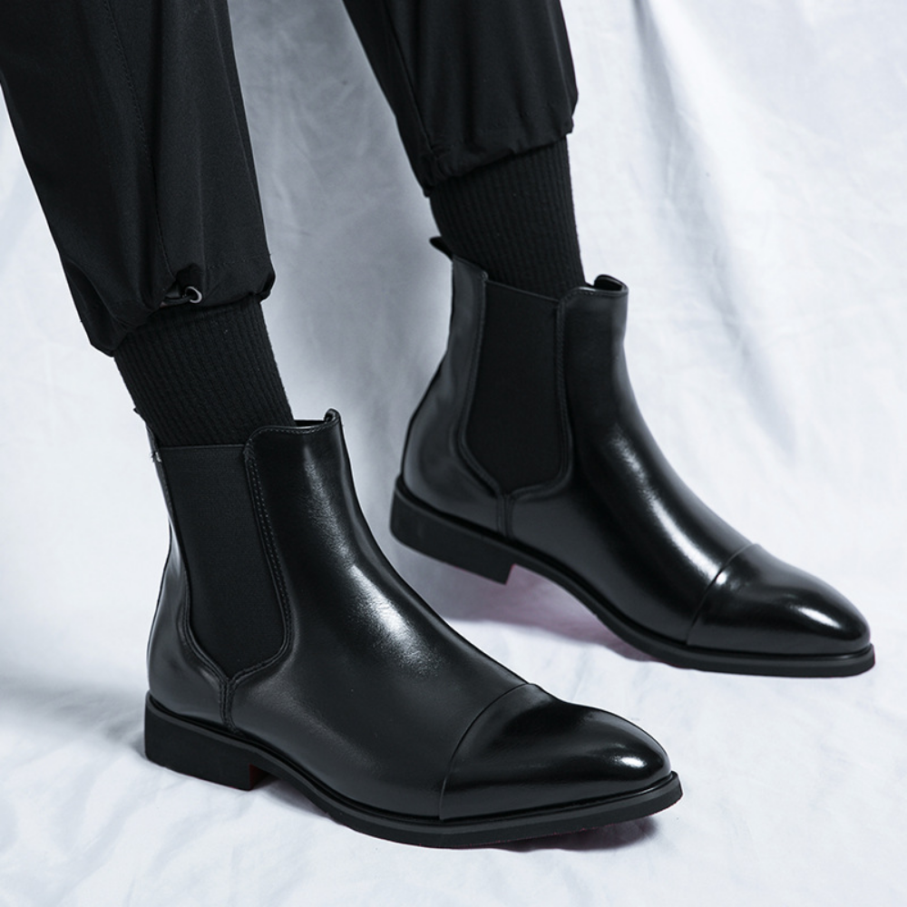 Bota Chelsea Masculina em Couro Montfort