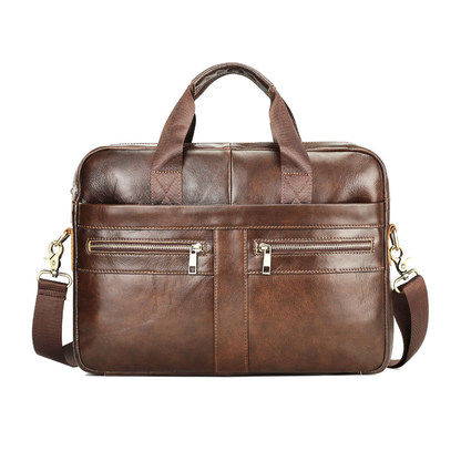 Minimalist Slim Leather 14-inch Briefcase