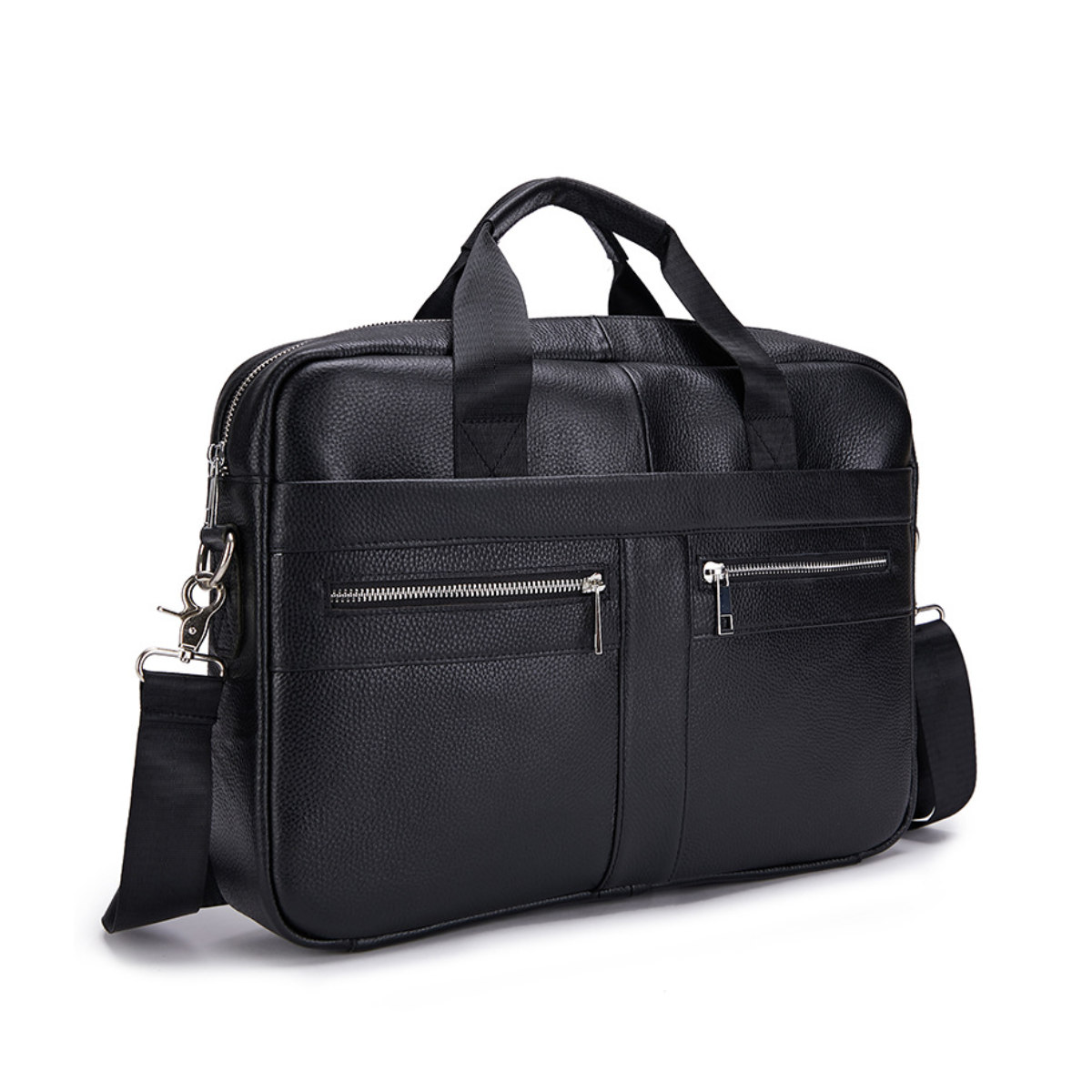 Minimalist Slim Leather 14-inch Briefcase