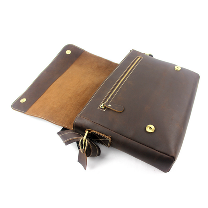 Rugged Genuine Leather Executive Briefcase