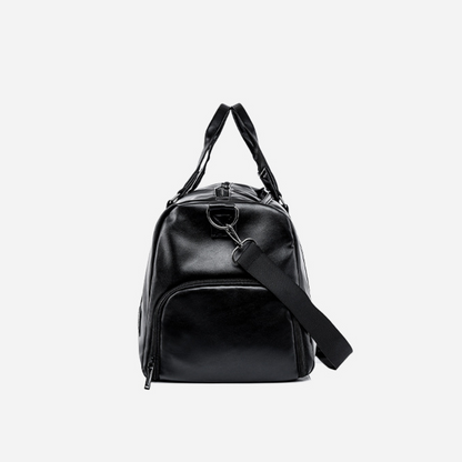 Classic Leather Overnighter Duffle Bag