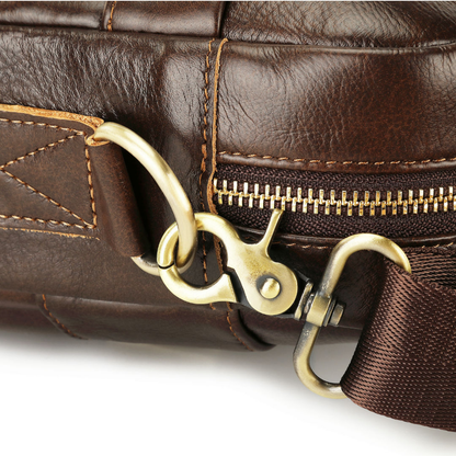 Minimalist Slim Leather 14-inch Briefcase