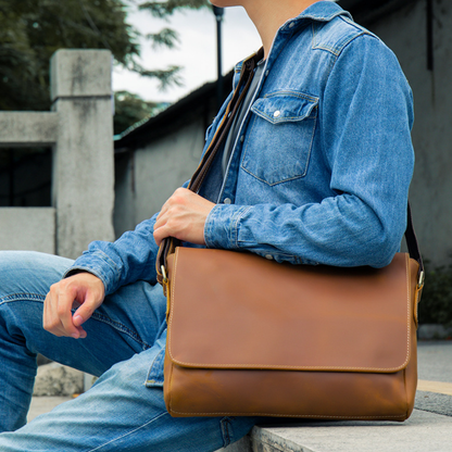 Rugged Genuine Leather Executive Briefcase