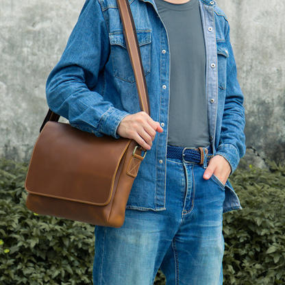 Rugged Genuine Leather Executive Briefcase