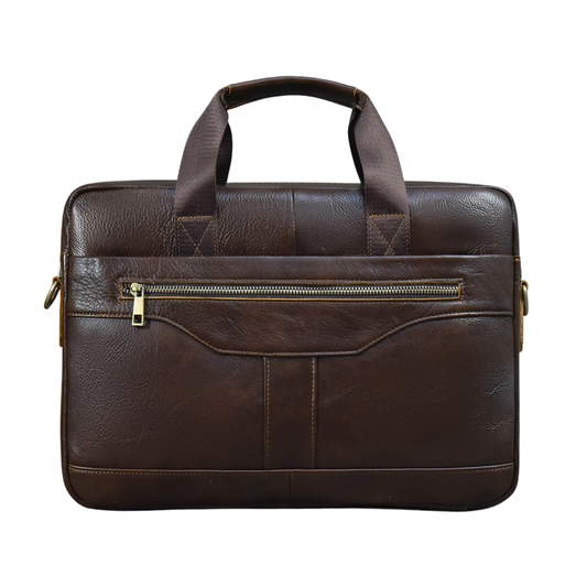 Structured Heritage Leather 14-inch Briefcase