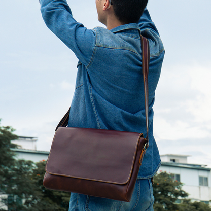Rugged Genuine Leather Executive Briefcase