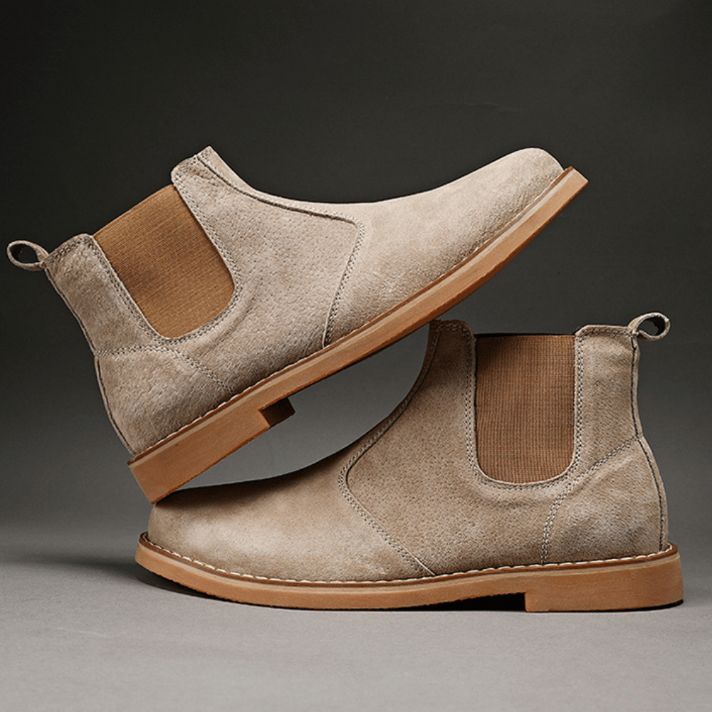 Bota Chelsea de Couro Camurça Rochester