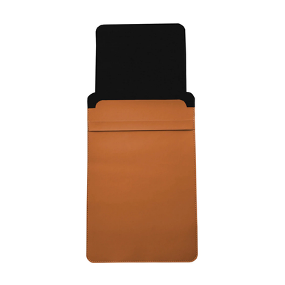 Slim Tech-Leather Laptop Sleeve with Stand