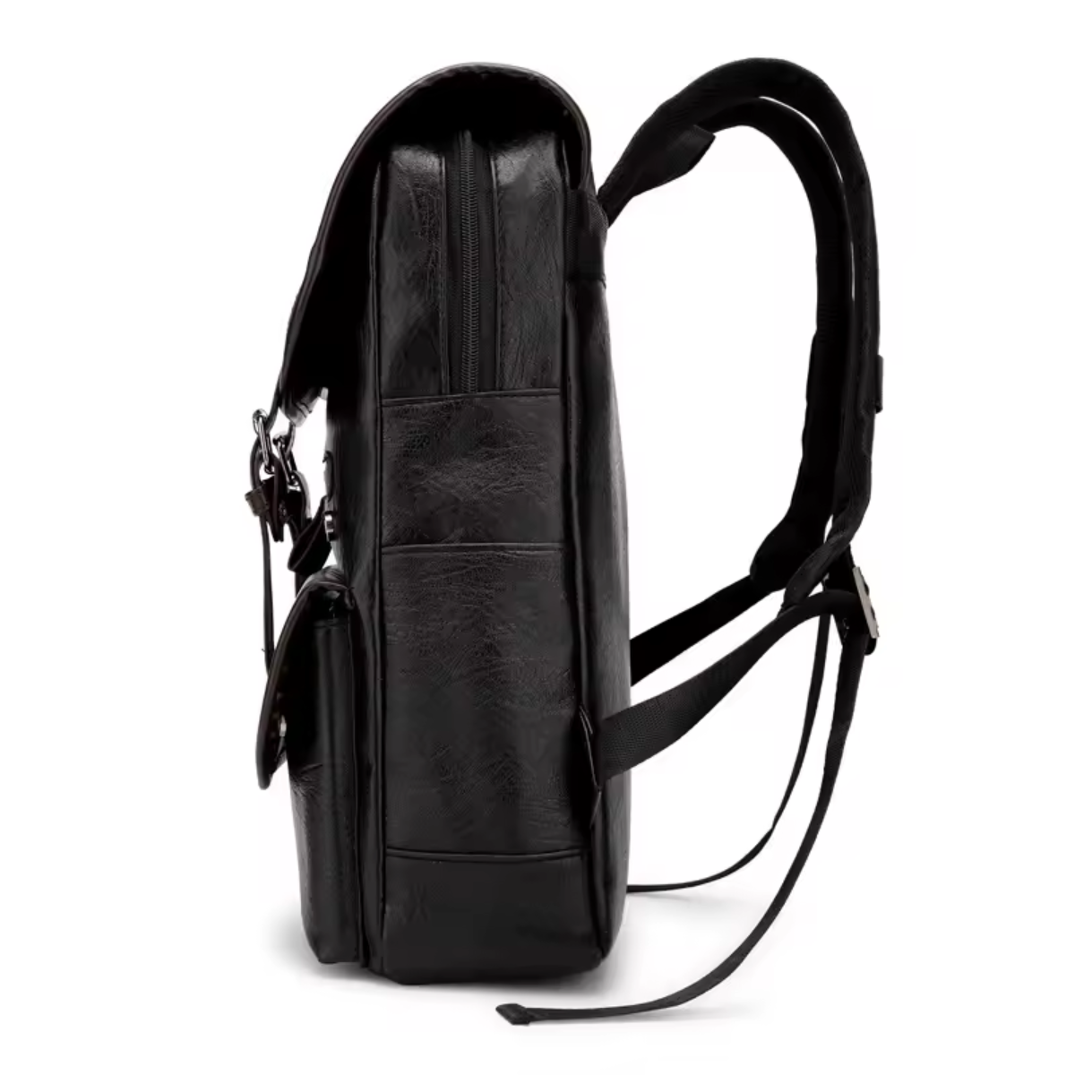 Vintage Multi-Pocket Leather Backpack