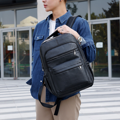 Sleek Professional Leather Backpack
