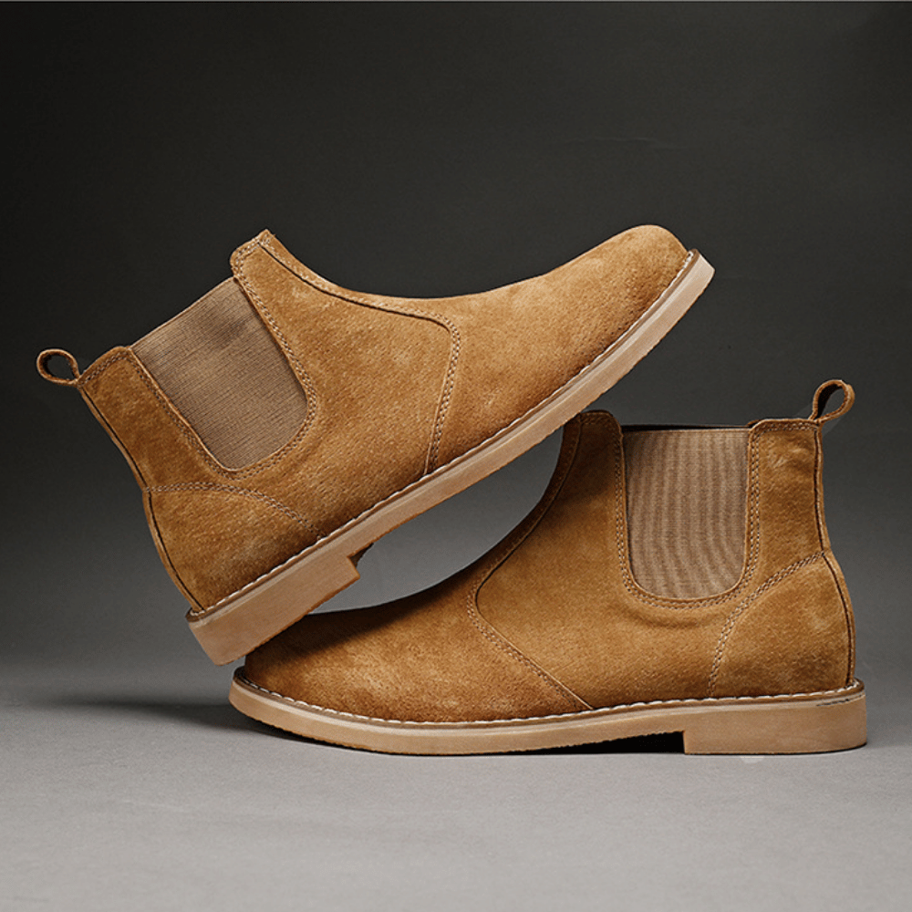 Bota Chelsea de Couro Camurça Rochester
