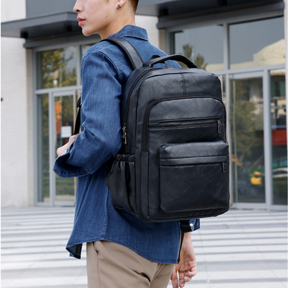 Sleek Professional Leather Backpack