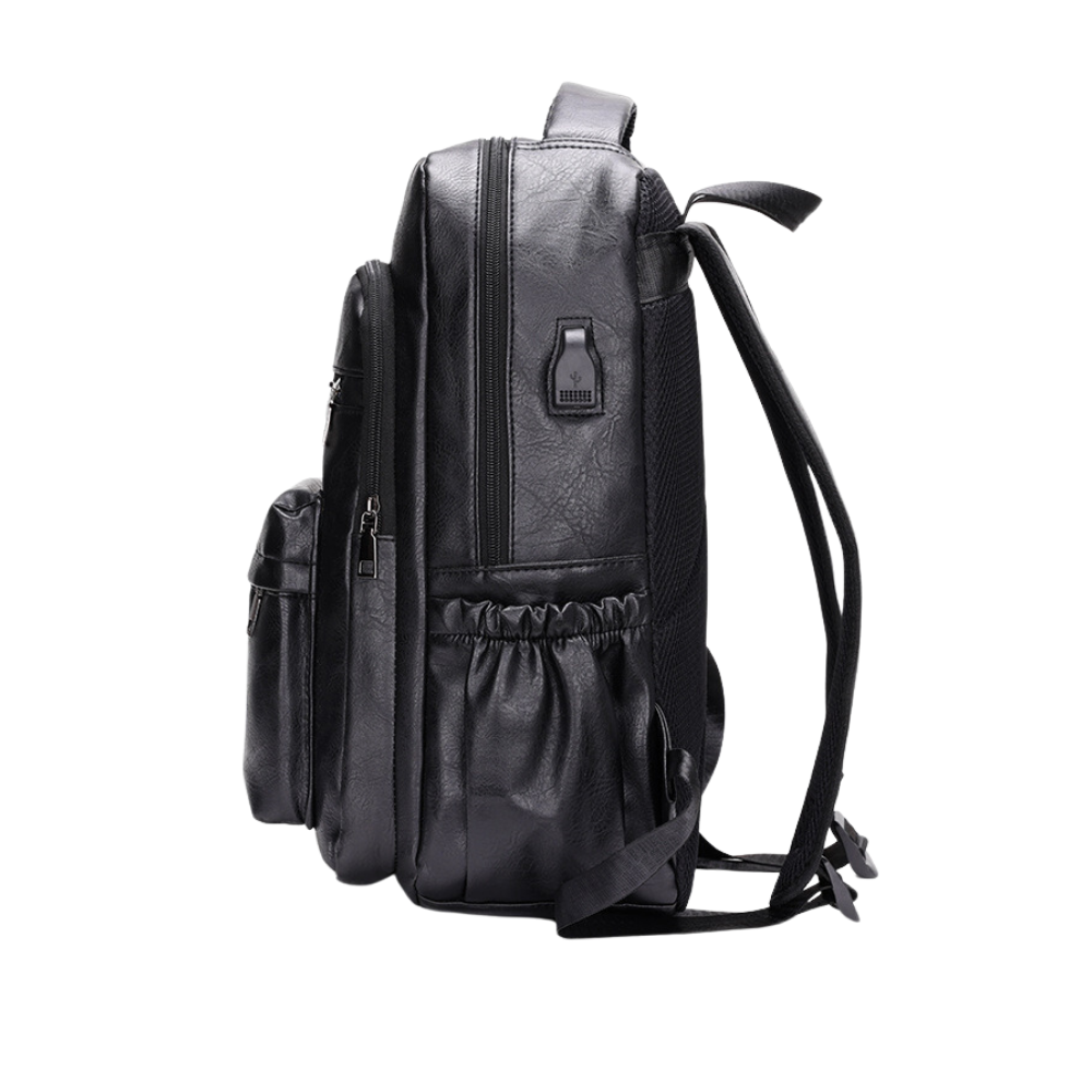 Sleek Professional Leather Backpack