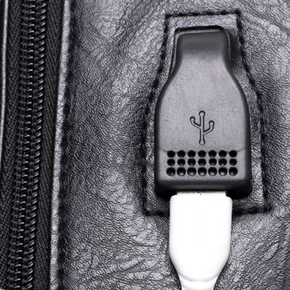 Sleek Professional Leather Backpack