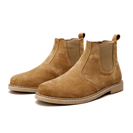 Bota Chelsea de Couro Camurça Rochester