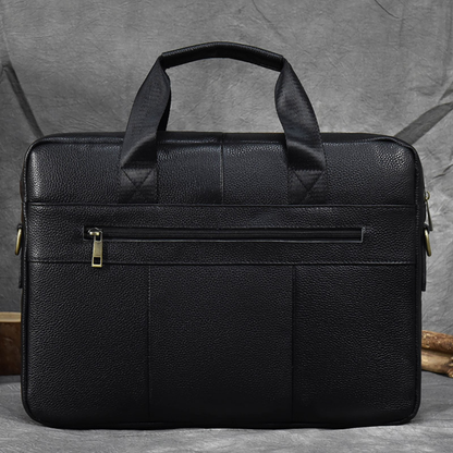 Structured Heritage Leather 14-inch Briefcase