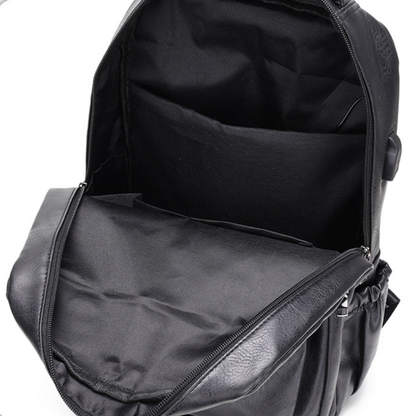 Sleek Professional Leather Backpack