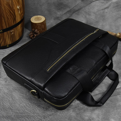 Structured Heritage Leather 14-inch Briefcase