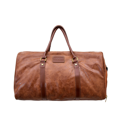 Rugged Leather Sport Duffle Bag