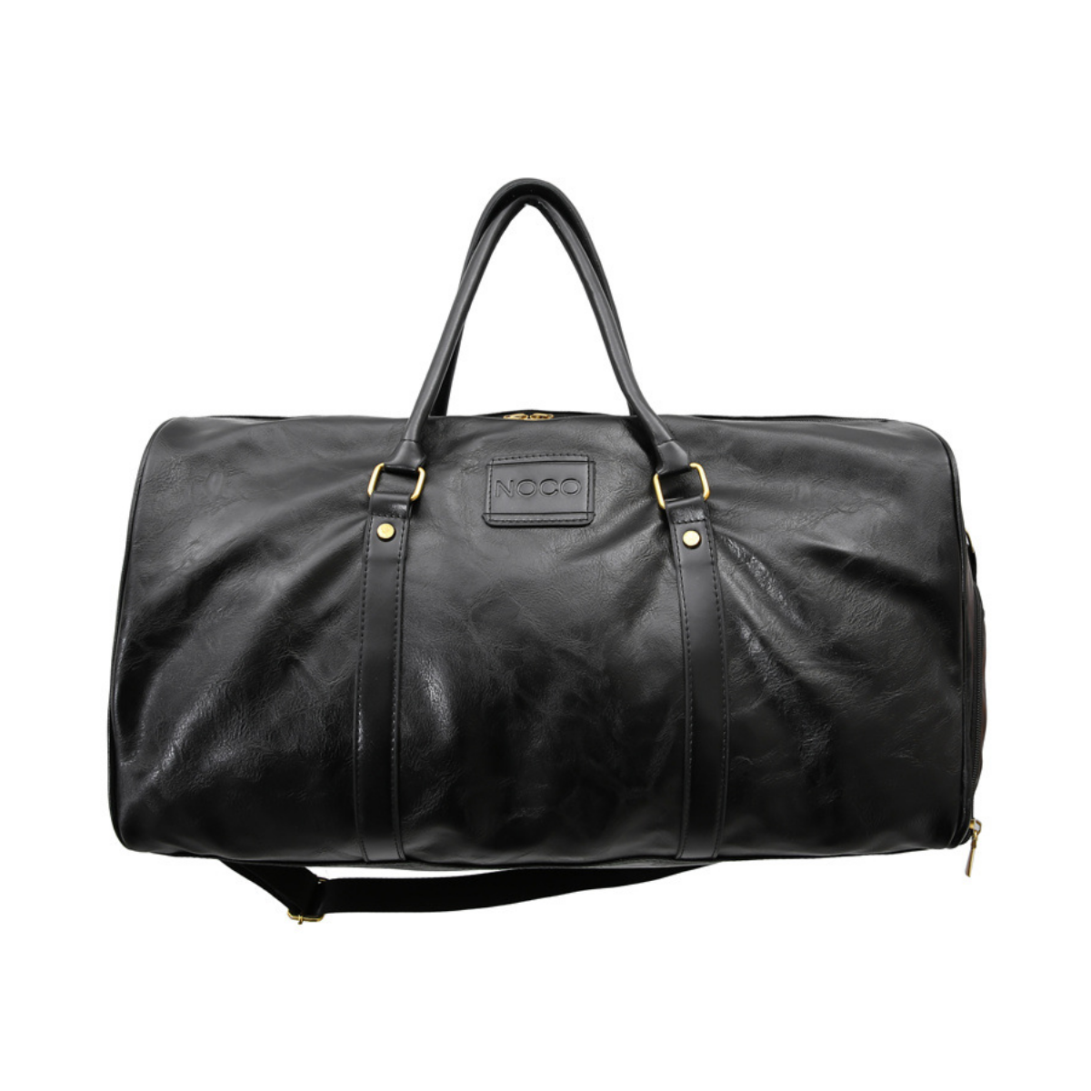 Rugged Leather Sport Duffle Bag