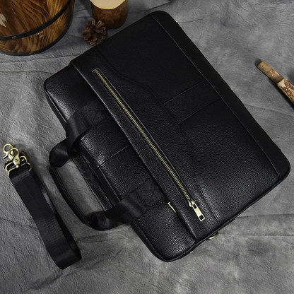 Structured Heritage Leather 14-inch Briefcase