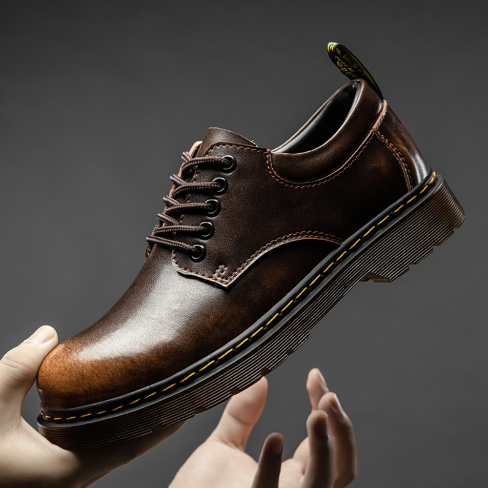 Classic Leather Casual Derby Shoes