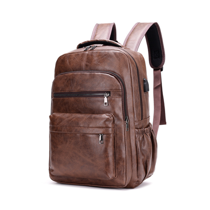 Sleek Professional Leather Backpack