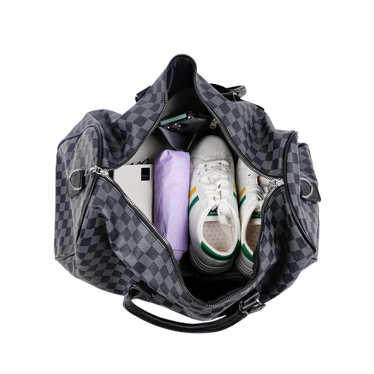 Modern Leather Travel Duffle Bag