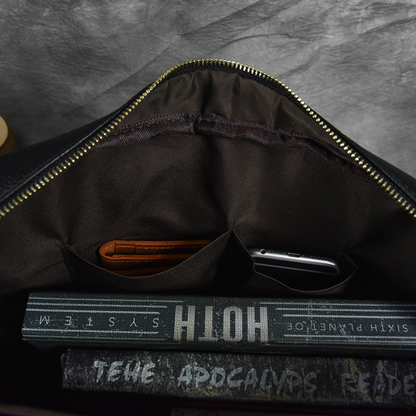 Structured Heritage Leather 14-inch Briefcase