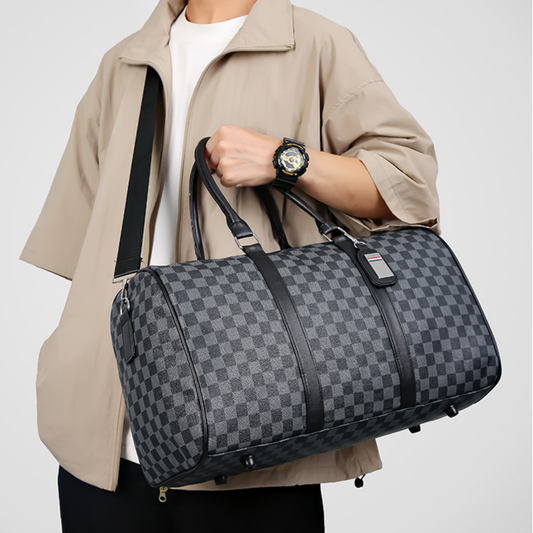 Modern Leather Travel Duffle Bag