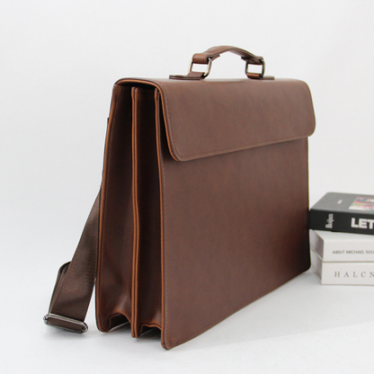 Modern Tech-Leather Executive Briefcase