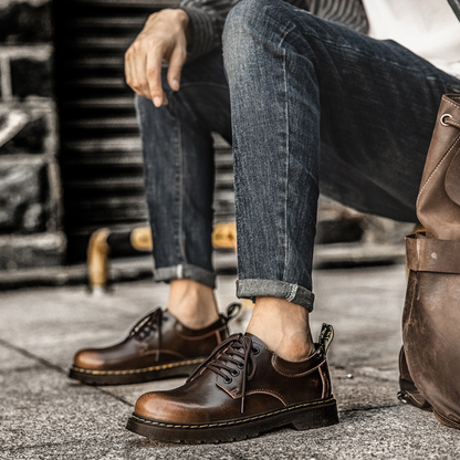 Classic Leather Casual Derby Shoes