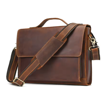 Heritage Full-Grain Leather Briefcase