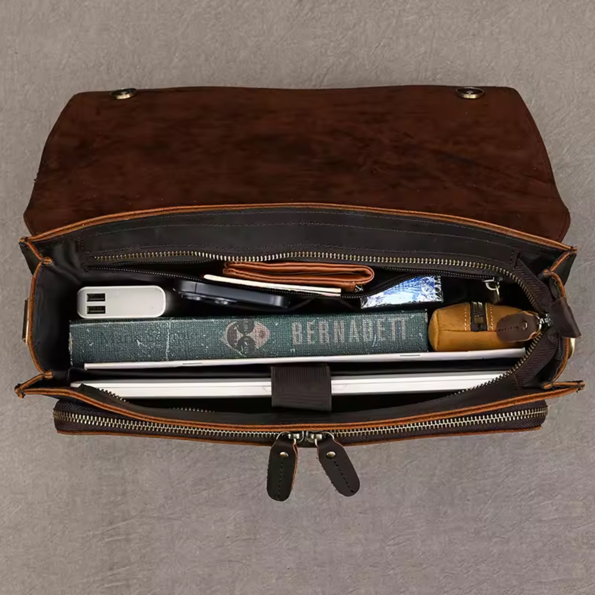 Heritage Full-Grain Leather Briefcase