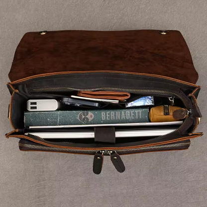 Heritage Full-Grain Leather Briefcase