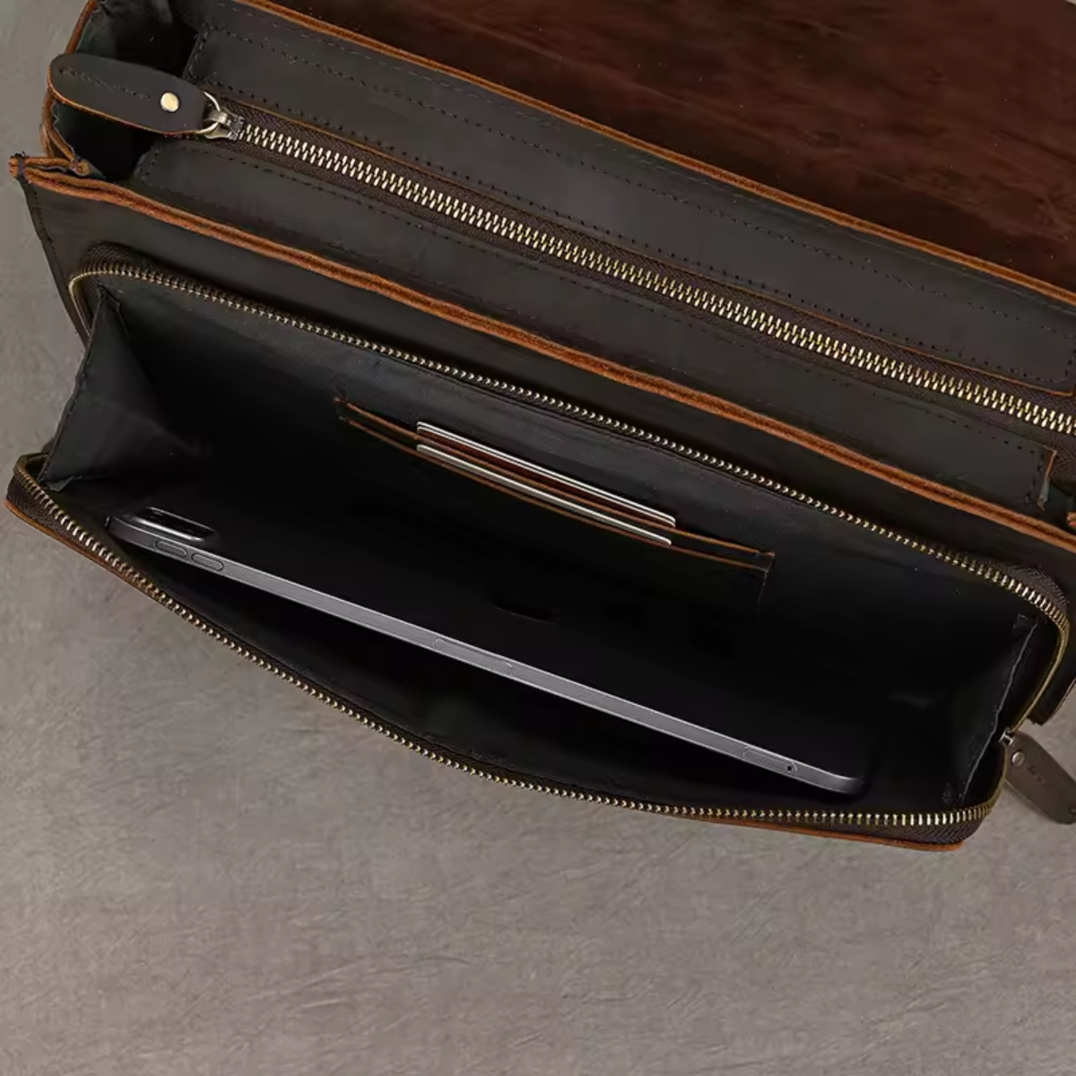 Heritage Full-Grain Leather Briefcase
