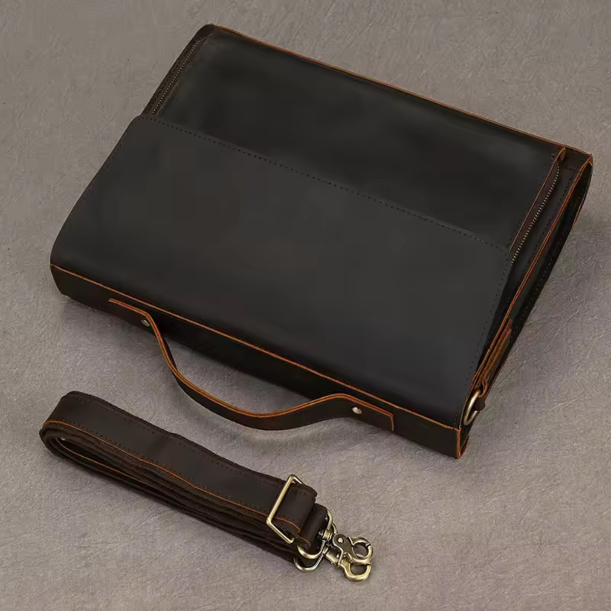 Heritage Full-Grain Leather Briefcase