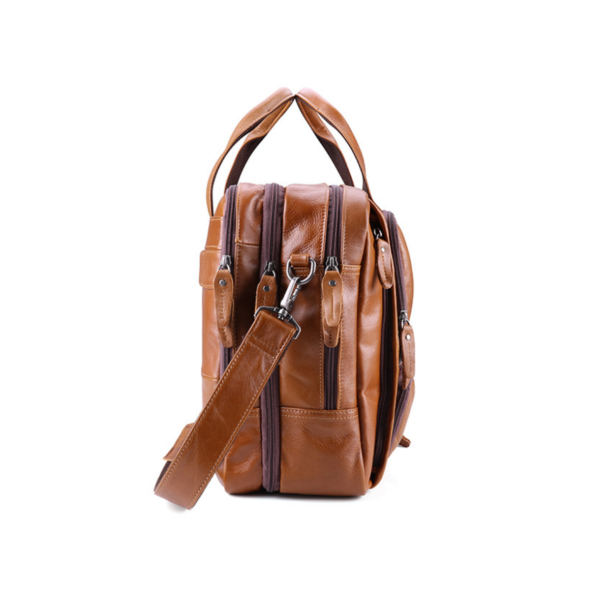 Premium 17-inch Leather Executive Briefcase