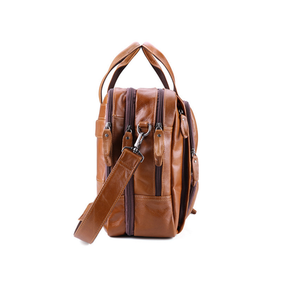 Premium 17-inch Leather Executive Briefcase