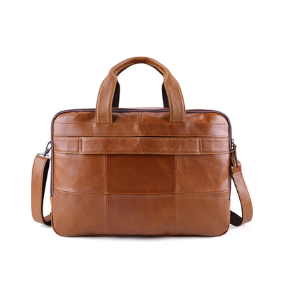 Premium 17-inch Leather Executive Briefcase