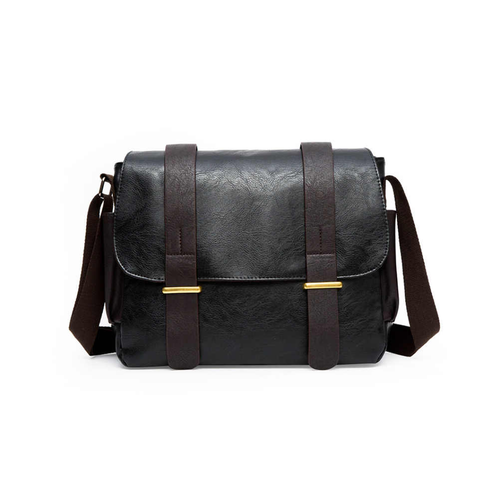 Rugged Crossbody Leather Messenger Bag