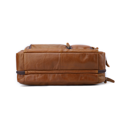 Premium 17-inch Leather Executive Briefcase