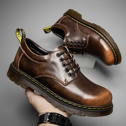 Classic Leather Casual Derby Shoes