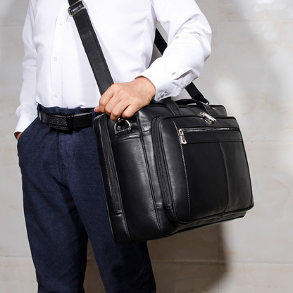 Professional Large Leather Executive Briefcase