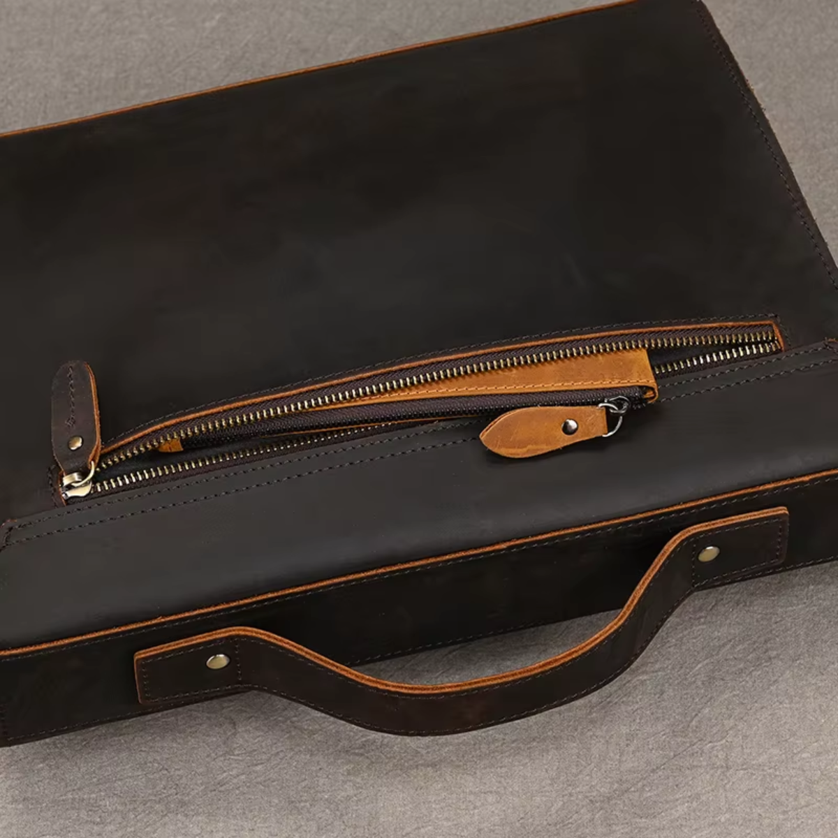 Heritage Full-Grain Leather Briefcase