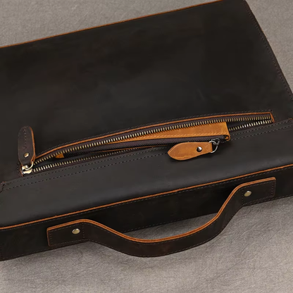 Heritage Full-Grain Leather Briefcase